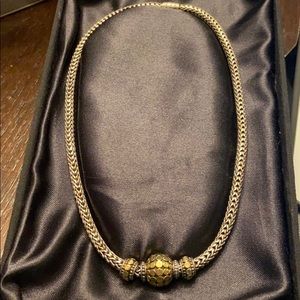 John Hardy Dot Necklace SS/18k